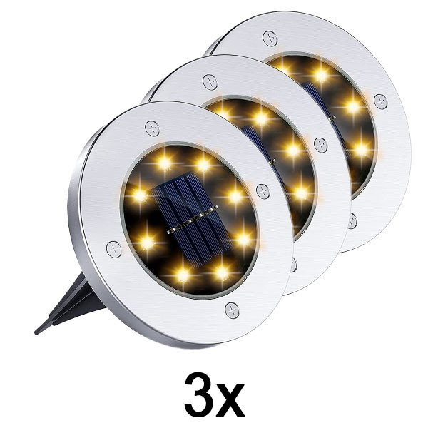 1x Solarne podne lampe za spoljašnju upotrebu (3 kom) | LUMIGARD
