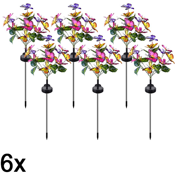 6x Solarne svetiljke u obliku leptira za spoljašnju upotrebu | FLUTIX