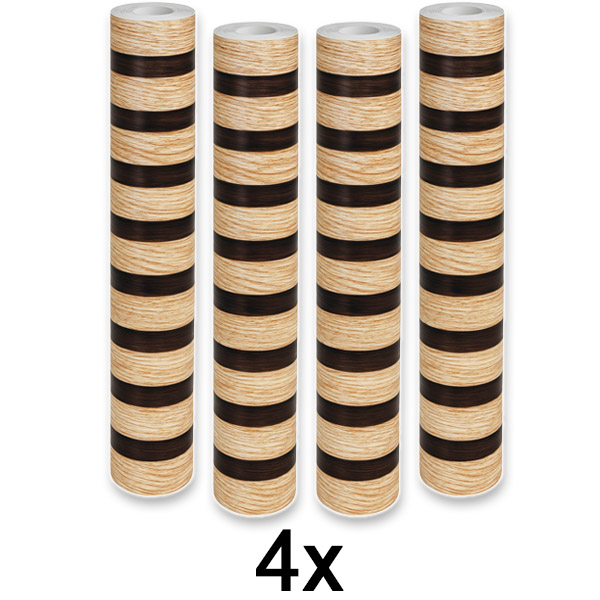 4x Elegantna zidna nalepnica sa efektom drveta | LINEWALL